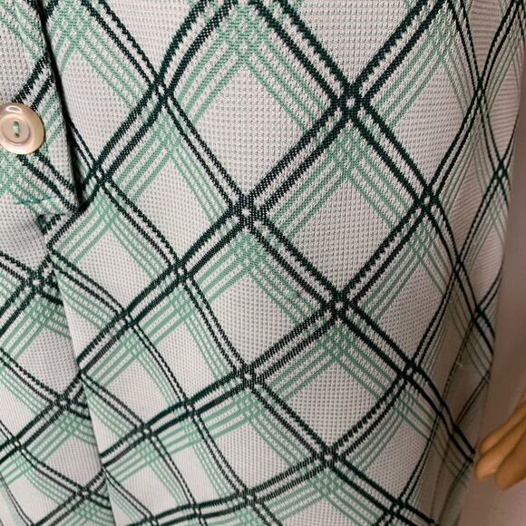 Vintage Plaid Dress Folded Collar Button Down - Picture 5 of 8